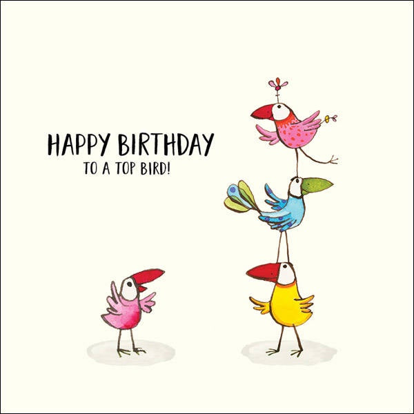 Twigseeds Card - Top Bird Birthday