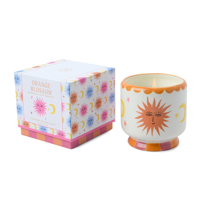 Paddywax 8oz Ceramic Candle Sun - Orange Blossom