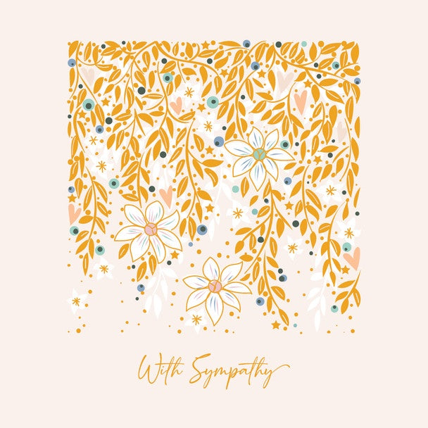 Florentine Card - With Sympathy