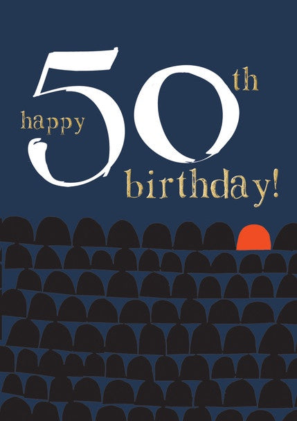 Ebb & Flow Card - Happy Birthday 50th