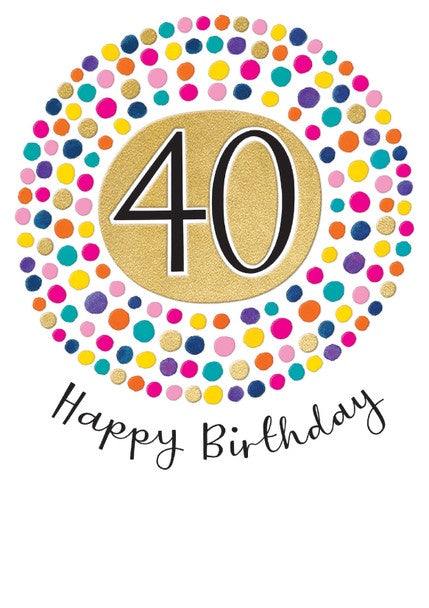 Aurora Card - Happy Birthday 40th