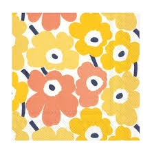 Lunch Napkins - Mini Unikko Yellow