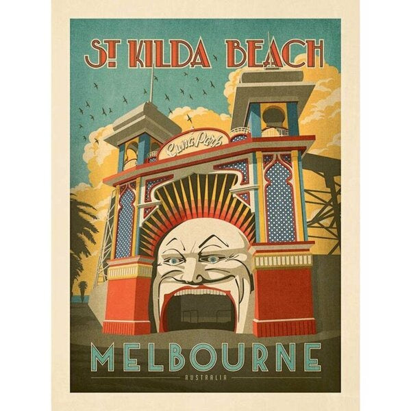 Card - Luna Park St Kilda Beach