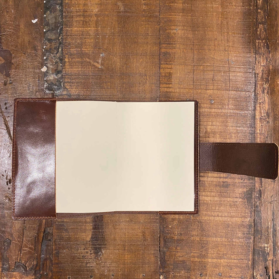 Roma Leather Journal - 12cm x 17cm Chestnut