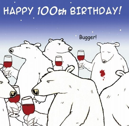 Twizler Card - Happy 100th Birthday - Bugger