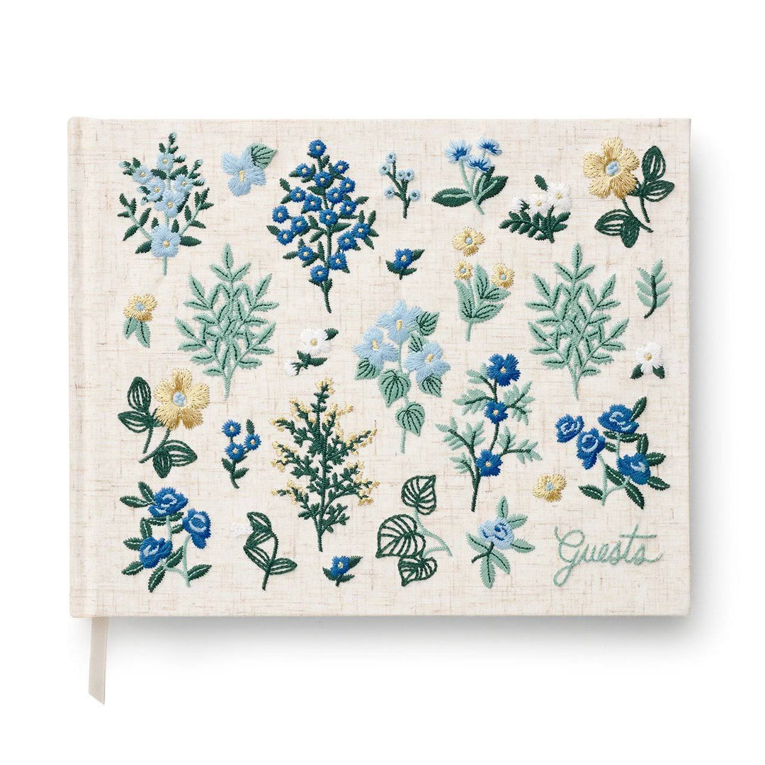 Embroidered Fabric Guest Book - Wildwood