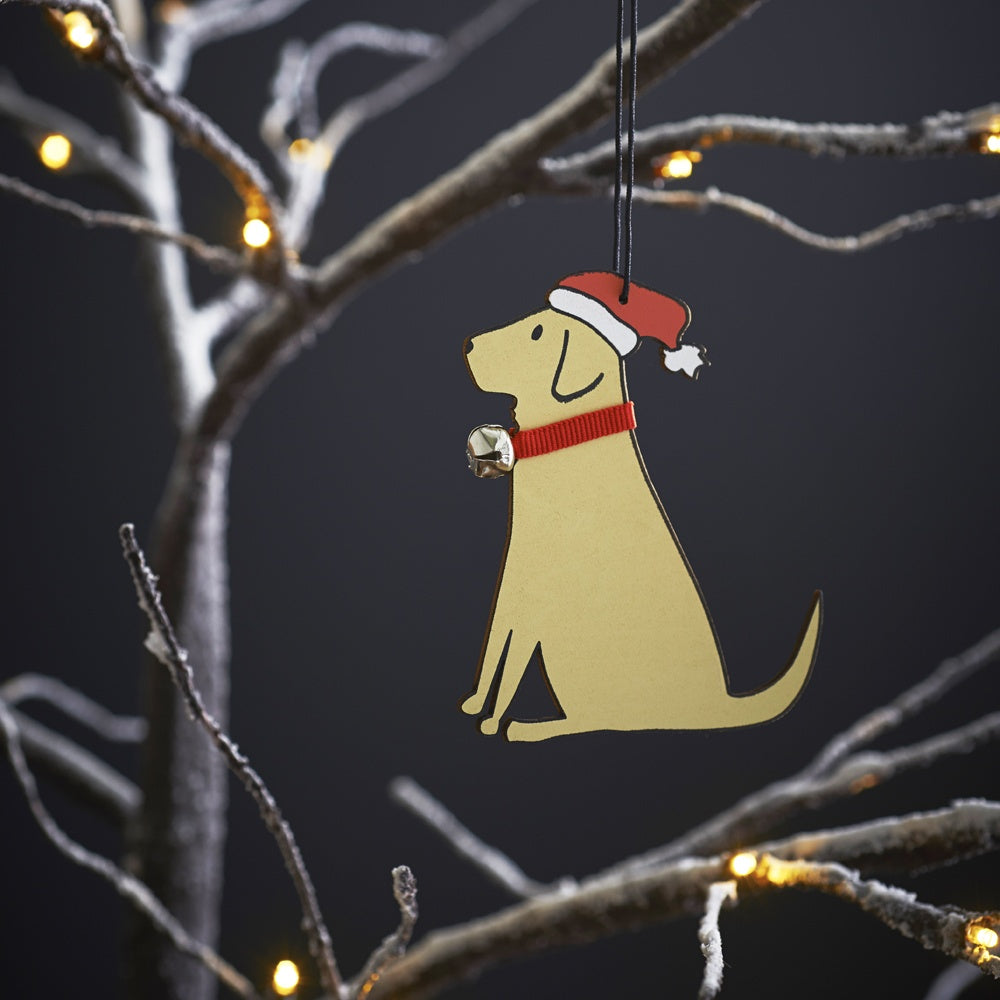Sweet William Wooden Christmas Decoration - Yellow Labrador