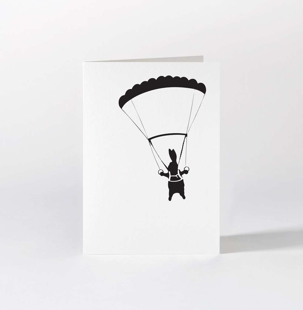 HamMade Card - Parachute Rabbit