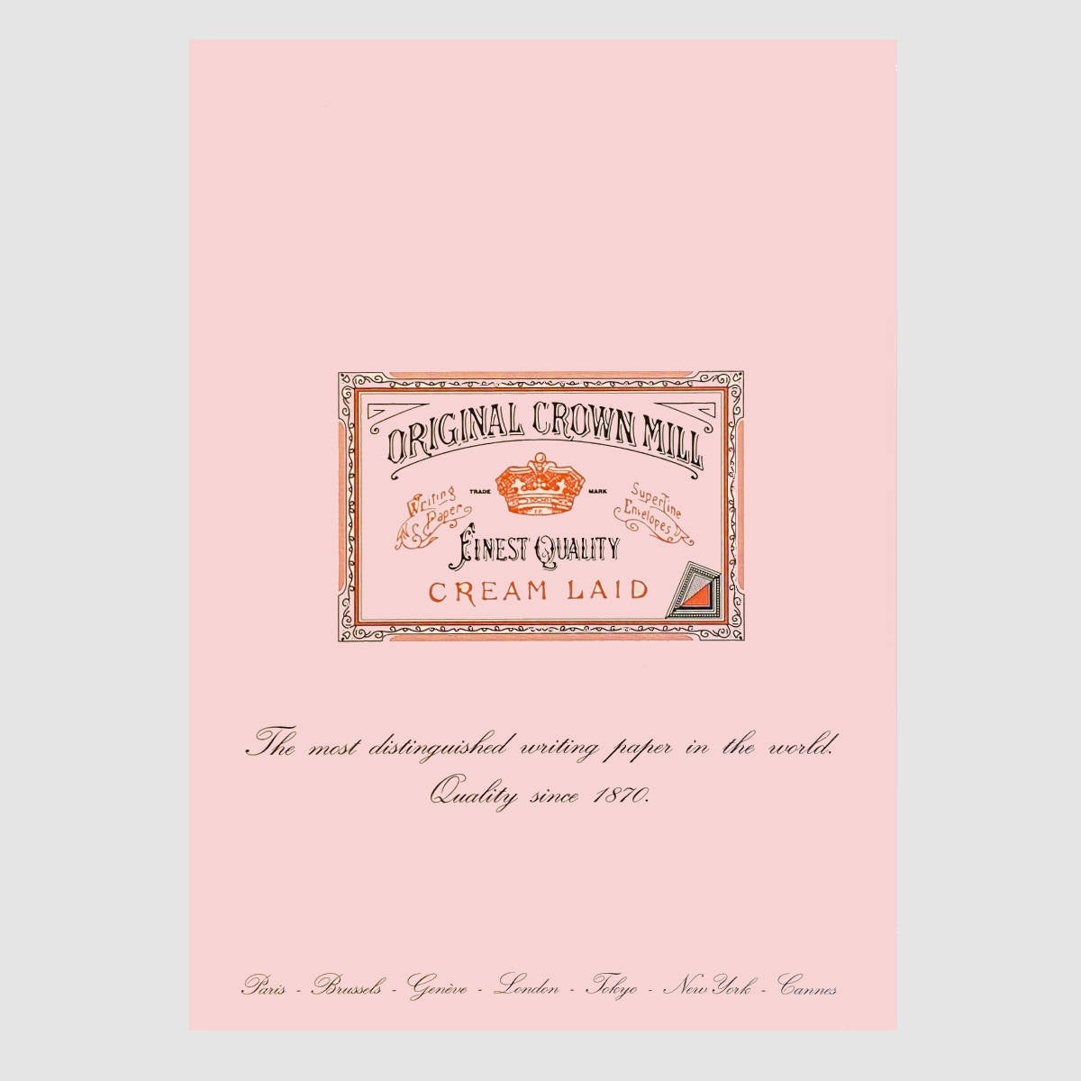 Laid Paper Writing Pad 50 Sheets – A4 Pink - Original Crown Mill