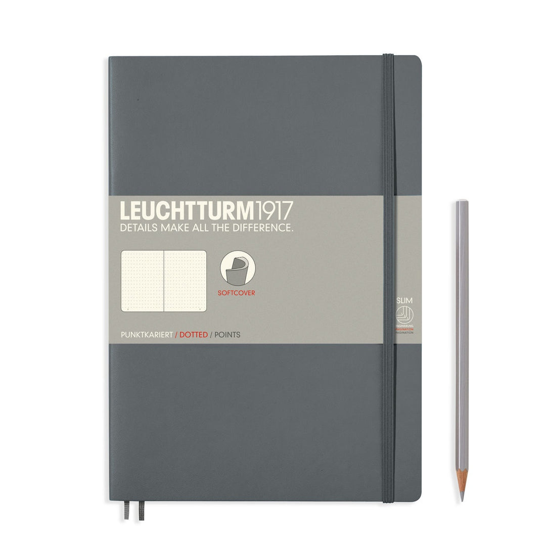Leuchtturm Softcover Notebook - Anthracite, Dotted, B5
