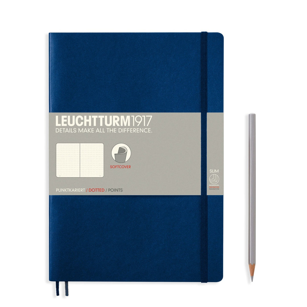Leuchtturm Softcover Notebook - Navy, Dotted, B5