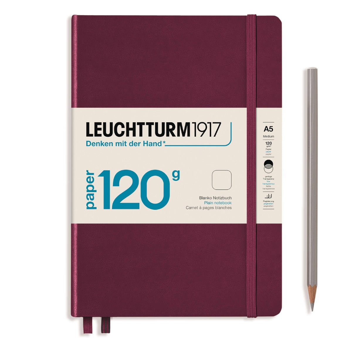 Leuchtturm 120g Edition Notebook - A5 - Plain - Port Red