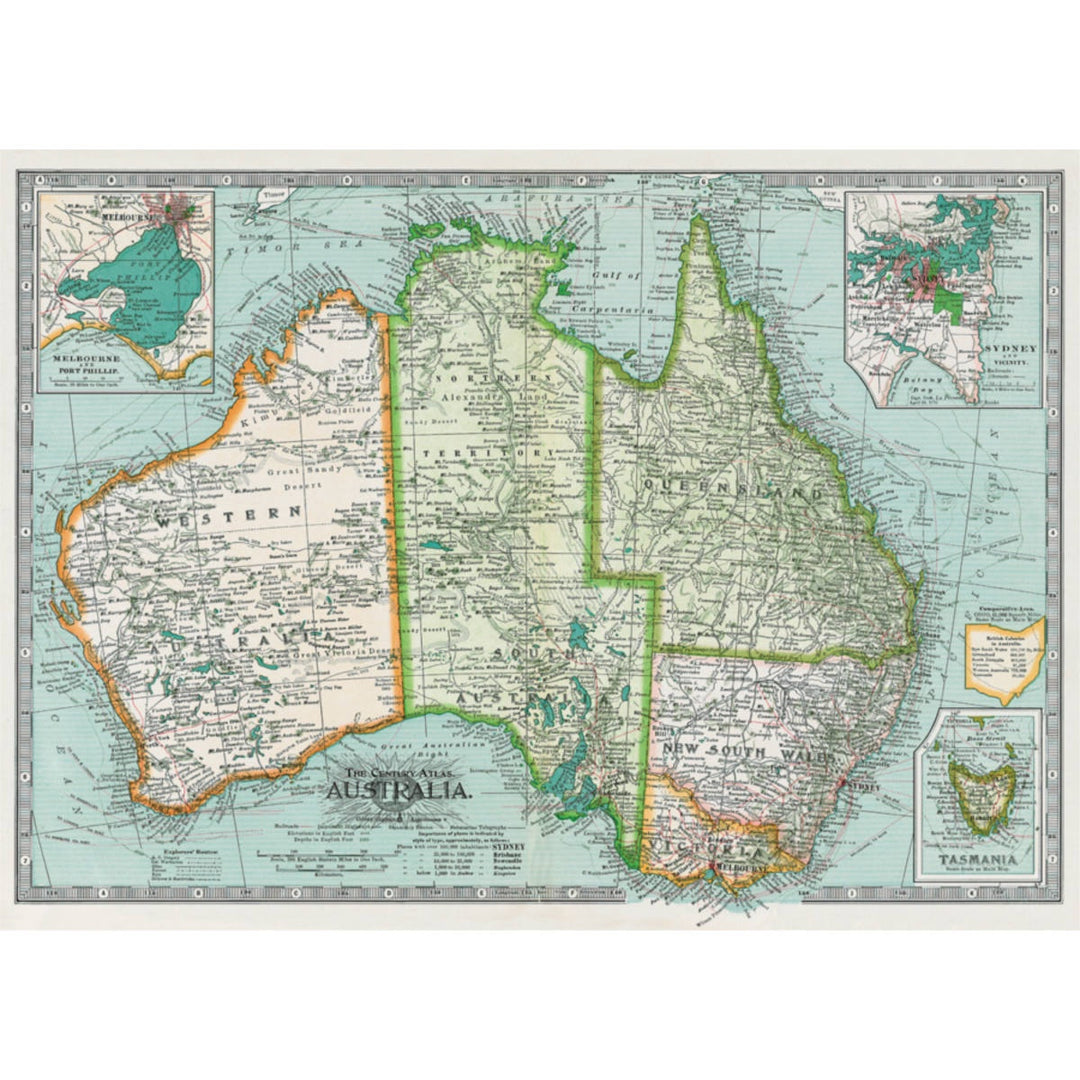 Map of Australia Poster