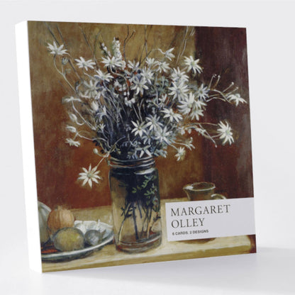 Card and Envelope Pack - Margaret Olley Flannel Flowers - Blue Island Press