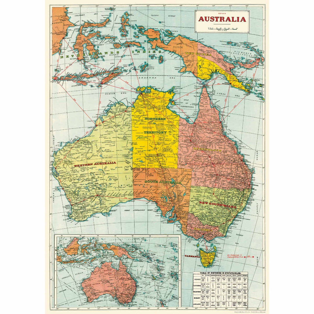 Australia Map 2 Poster