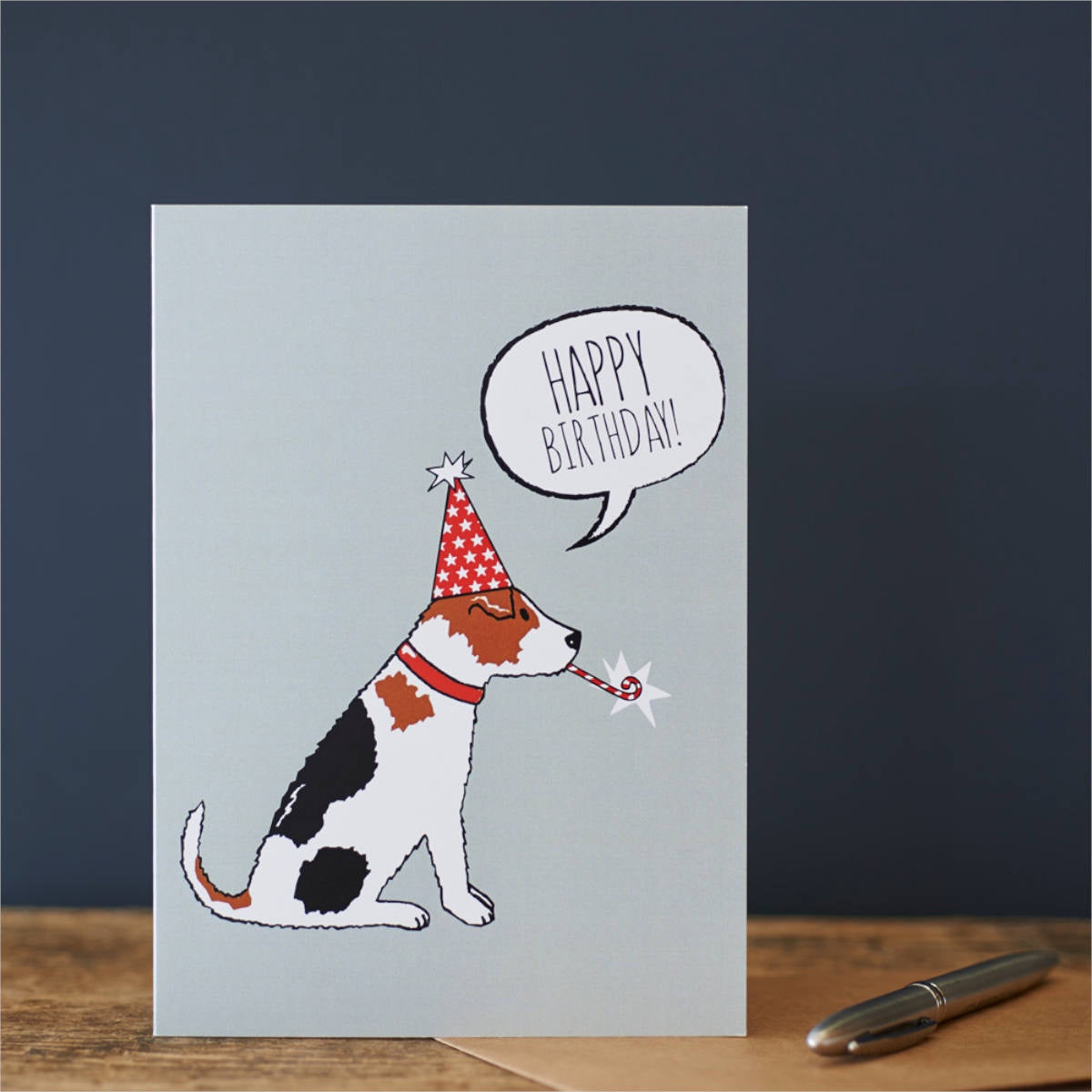 Happy Birthday Card - Jack Russell - Sweet William