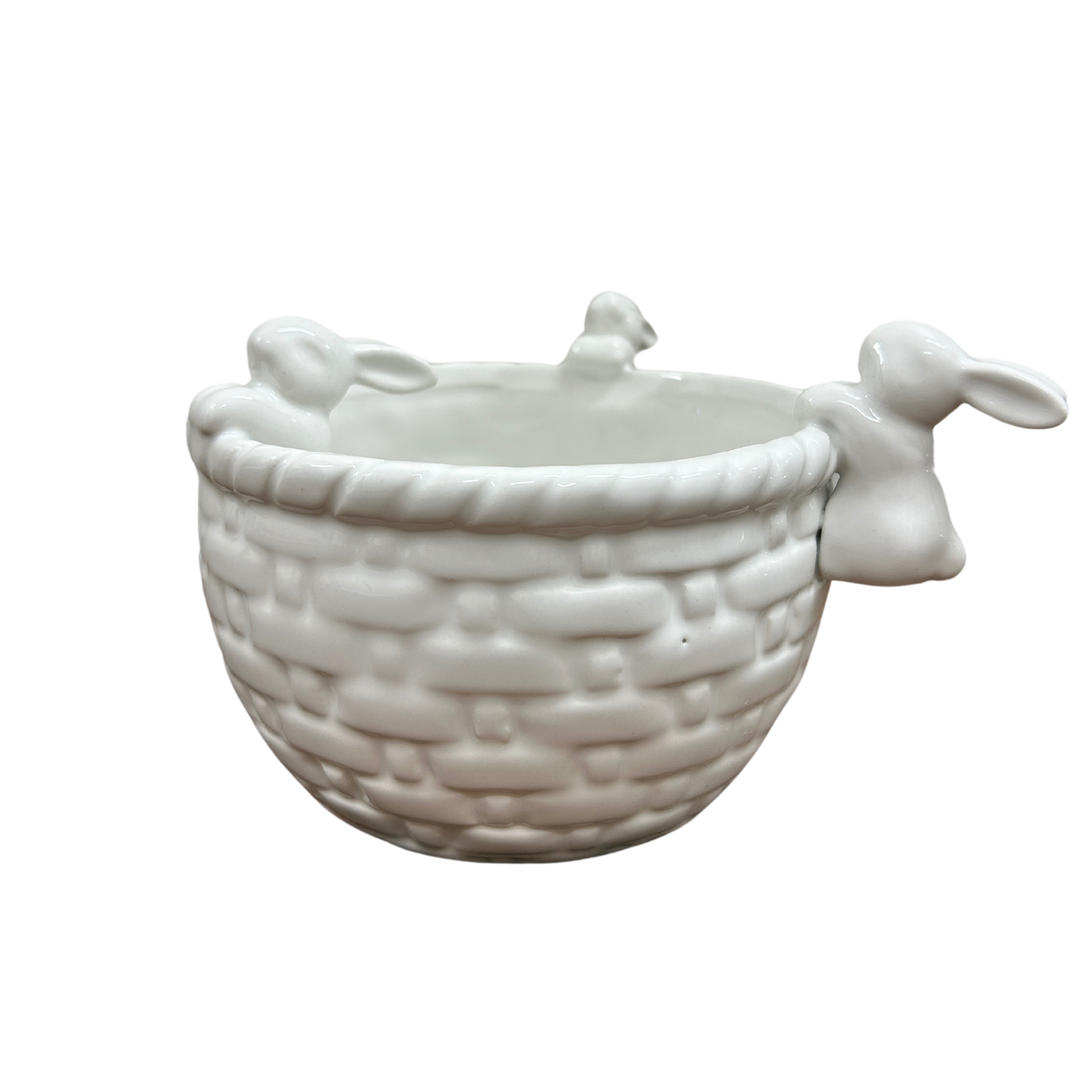 Bunnyfly - White Ceramic Bowl