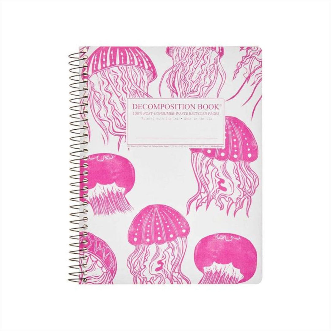 Decomposition Book - Large Spiral Notebook - Ruled - Jellyfish