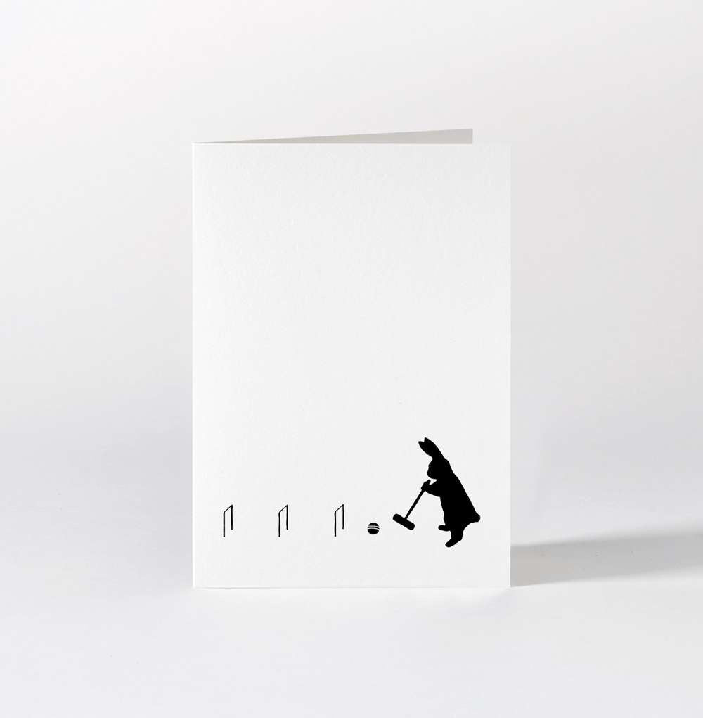 HamMade Card - Croquet Rabbit