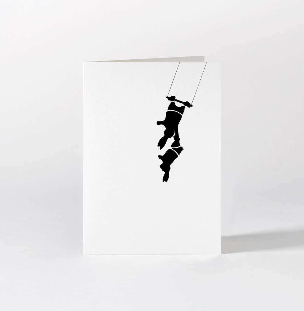 HamMade Card - Trapeze Rabbit
