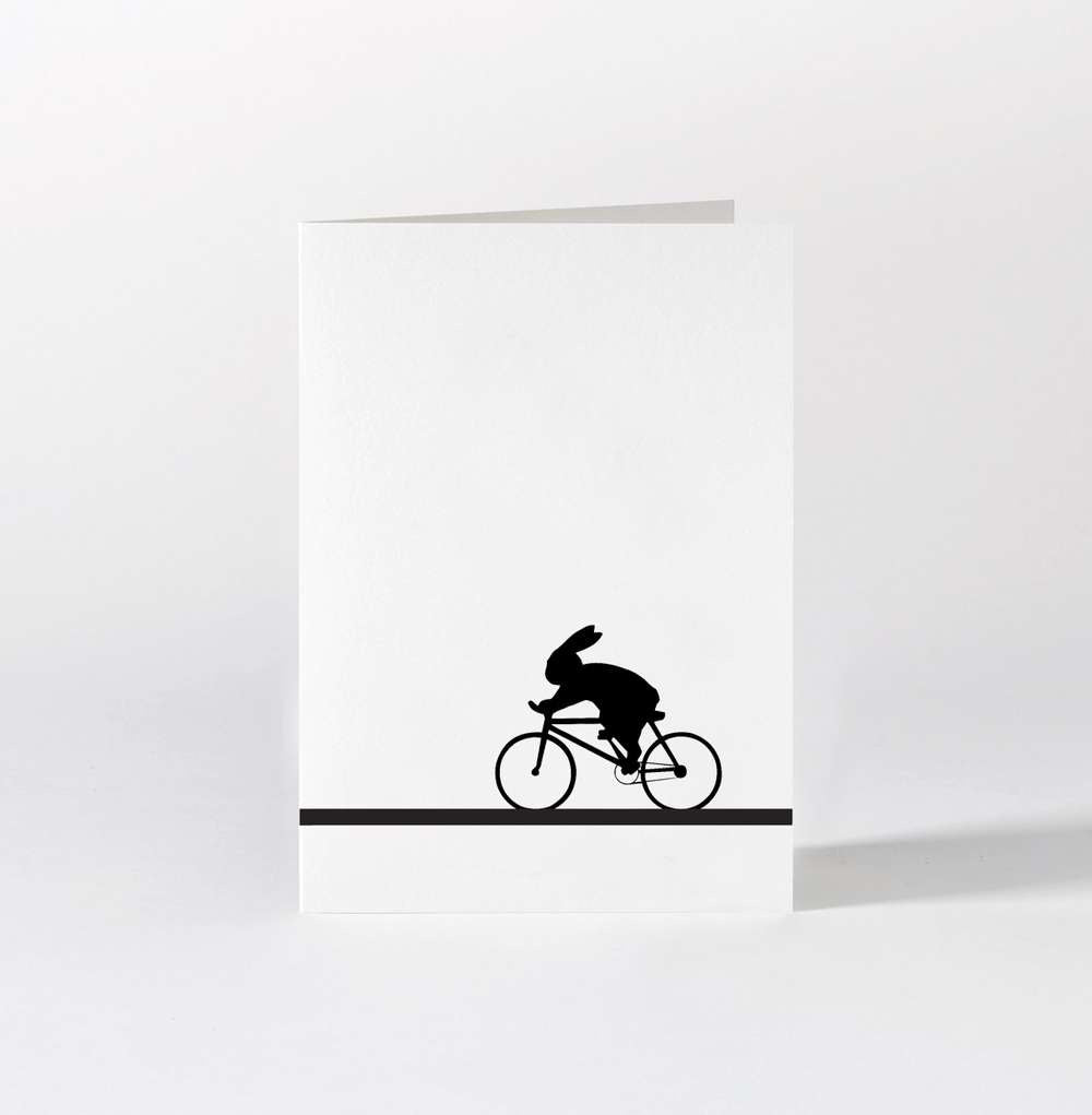 HamMade Card - Racing Bike Rabbit