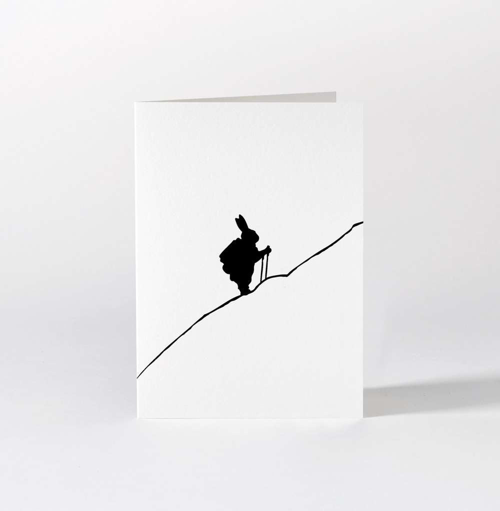 HamMade Card - Hiking Rabbit