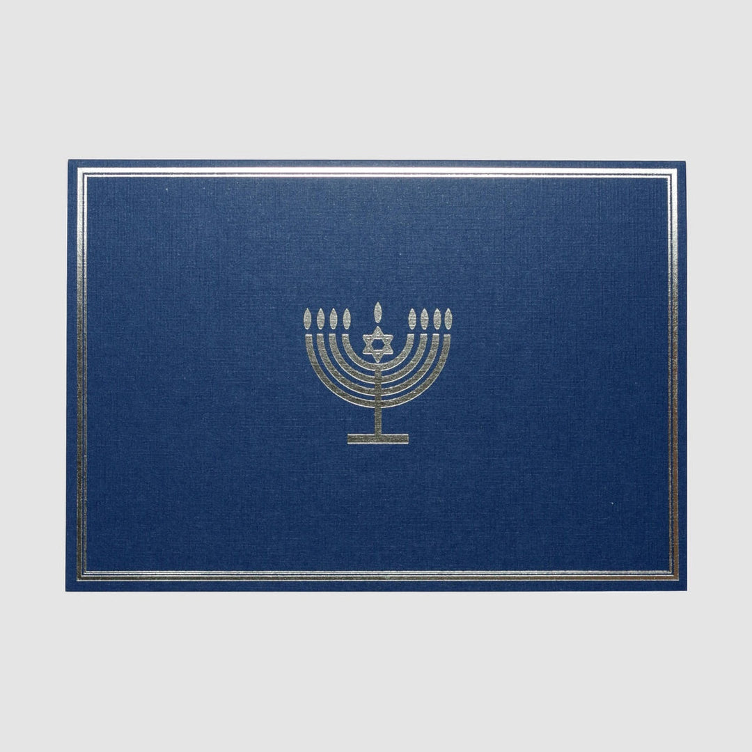 Peter Pauper Press Mini Boxed Hanukkah Cards - Silver Menorah