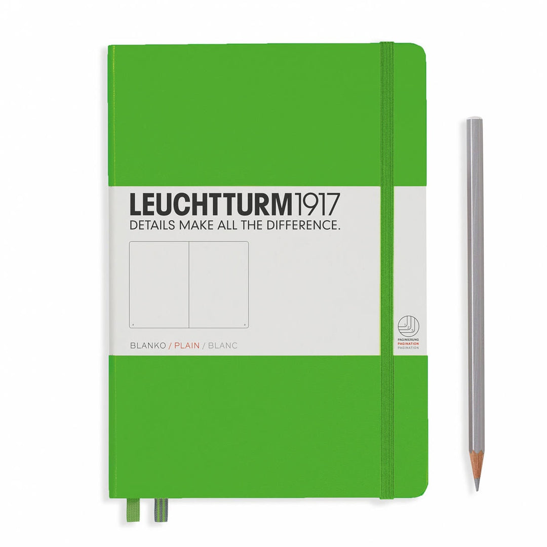 Leuchtturm Hardcover A5 Notebook - Fresh Green, Plain