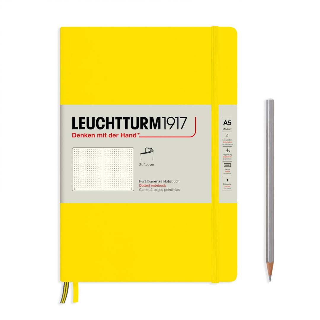 Leuchtturm Softcover Notebook - Lemon, Dotted, A5