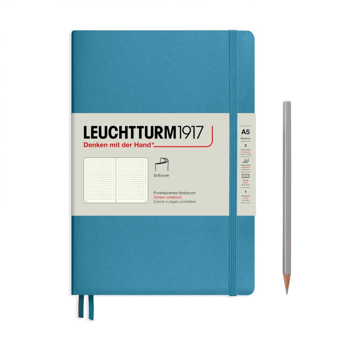 Leuchtturm Softcover Notebook - Nordic Blue, Dotted, A5