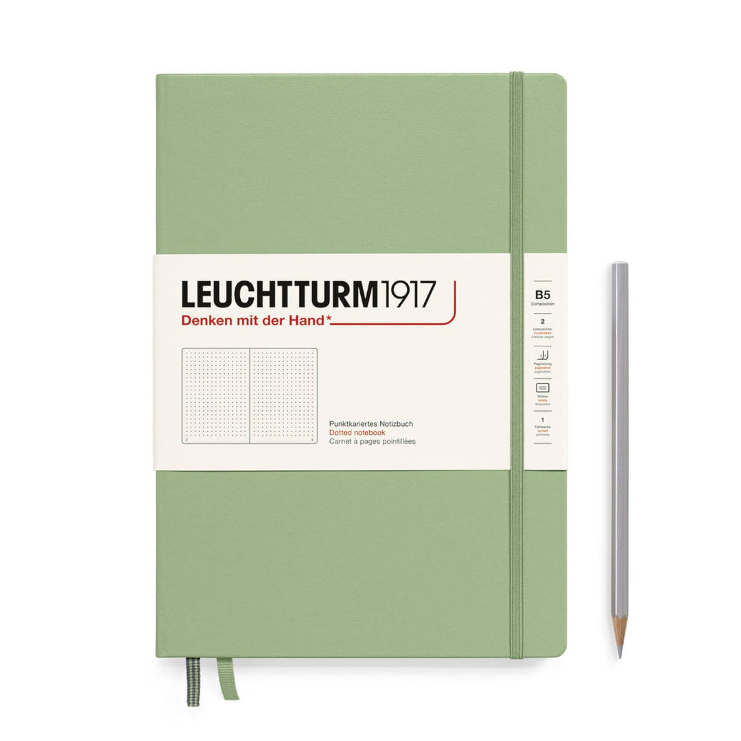 Leuchtturm Hardcover Notebook - Sage, Dotted, B5