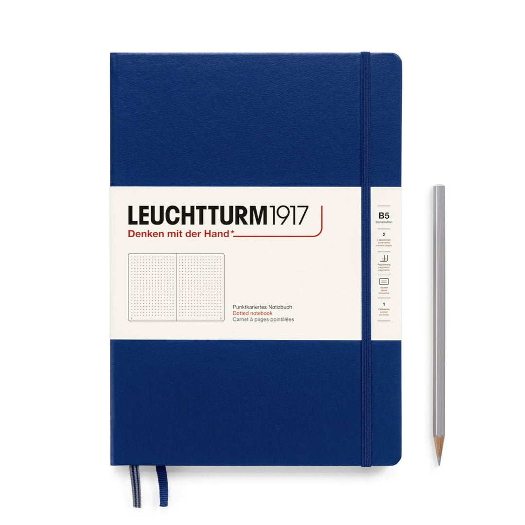 Leuchtturm Hardcover Notebook - Navy, Dotted, B5