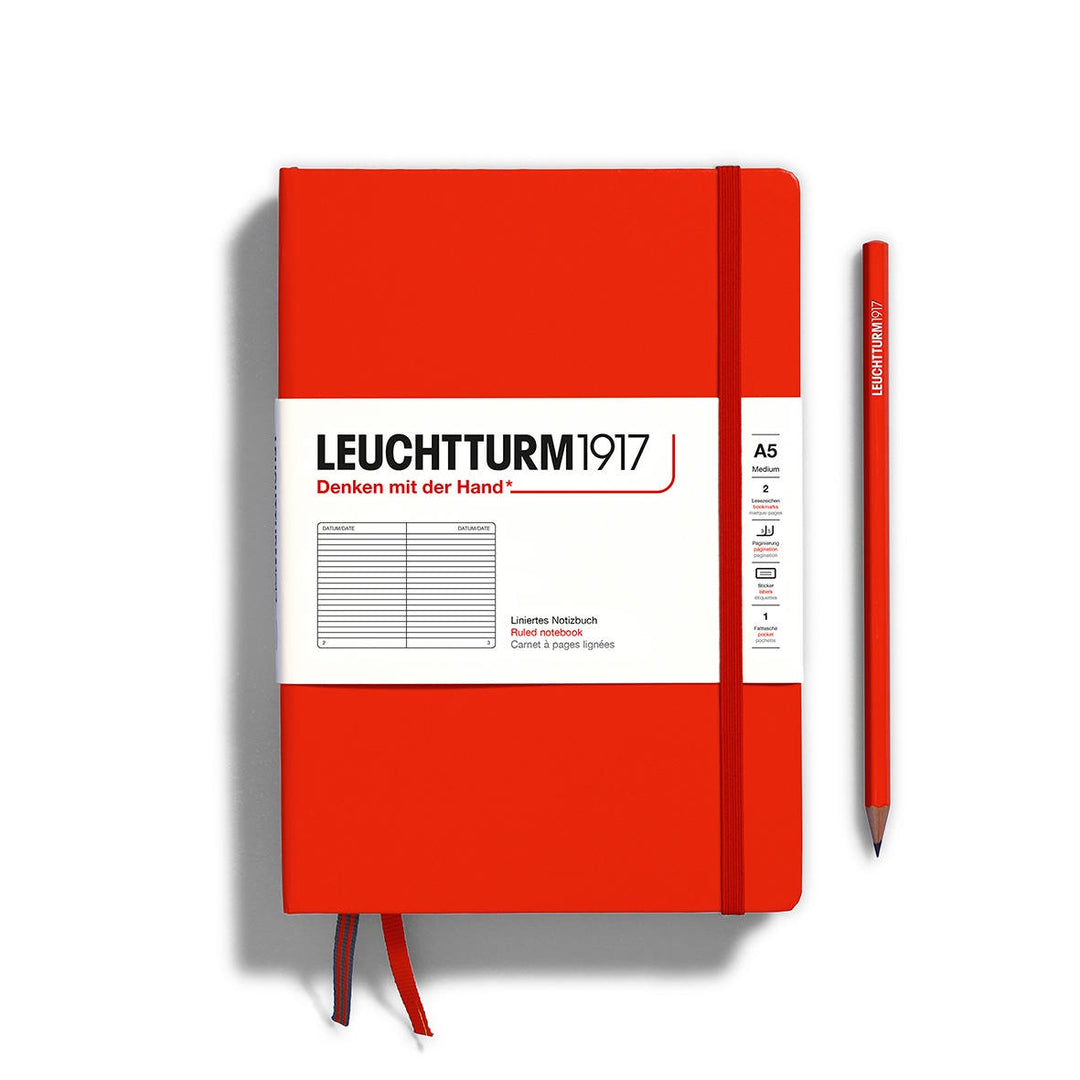 Leuchtturm Hardcover Notebook - Fox Red, Ruled, A5