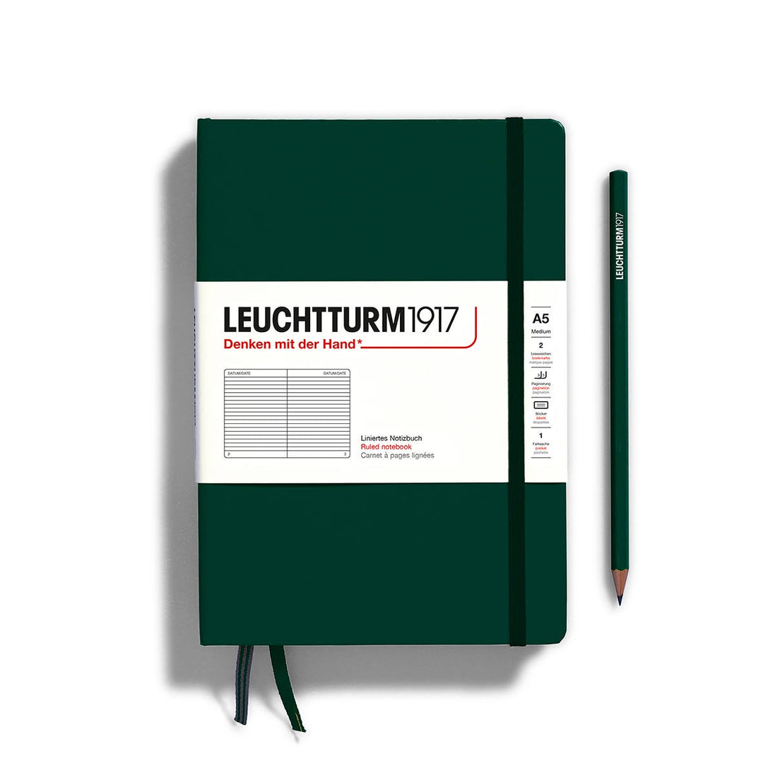Leuchtturm Hardcover Notebook - Forest Green, Ruled, A5