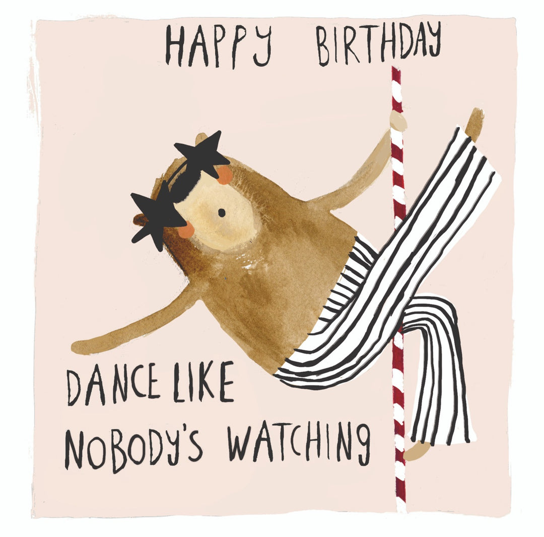 Gym Bunny Card - Dance Like Nobody's Watching