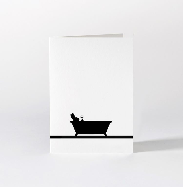 HamMade Card - Bathtime Rabbit