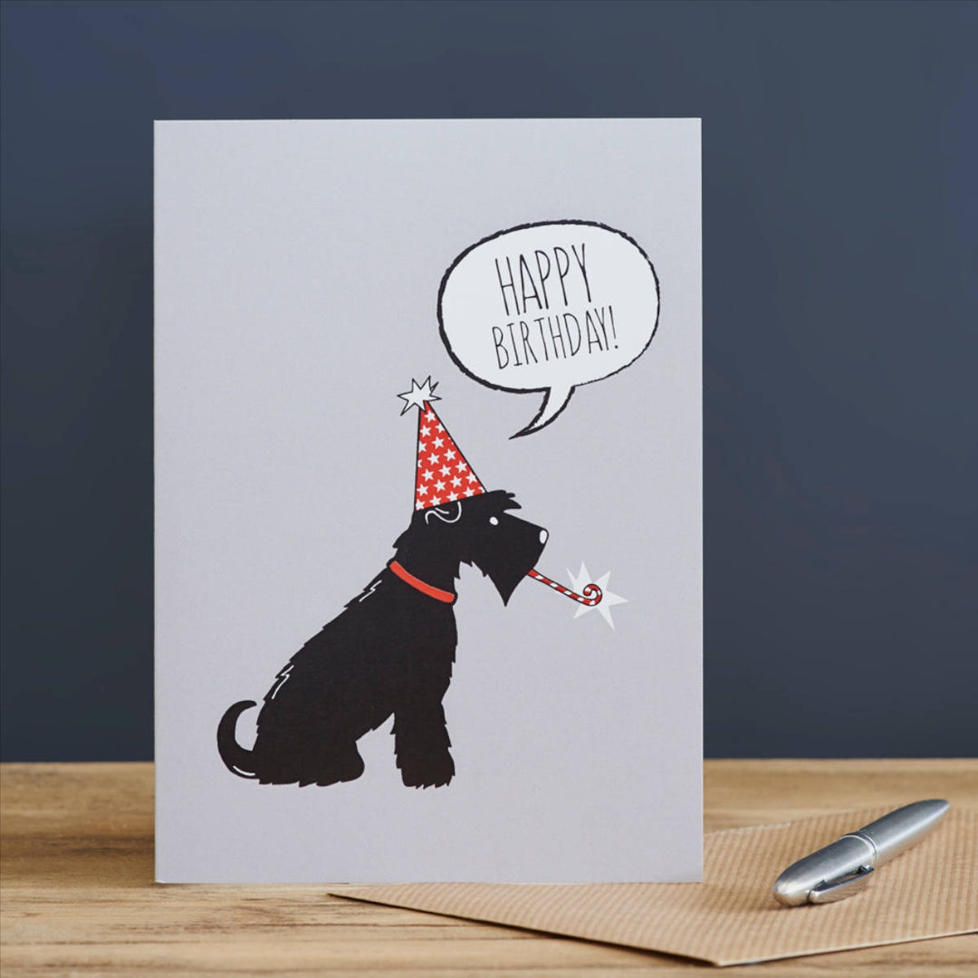 Card - Black Schnauzer Happy Birthday