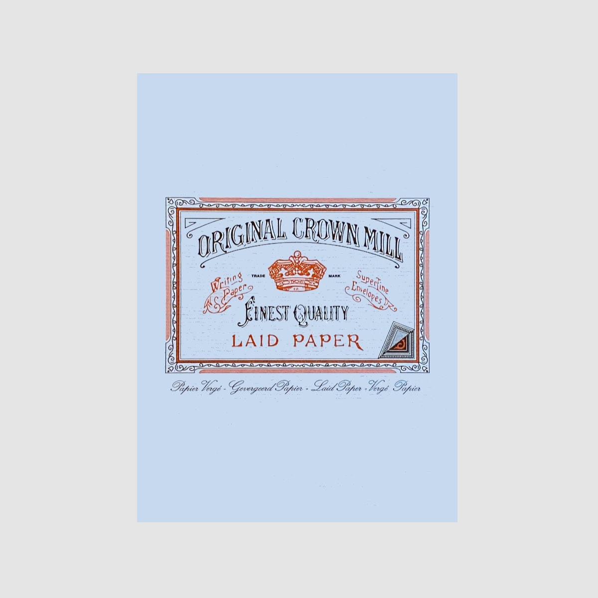 Laid Paper Writing Pad 50 Sheets – A5 Blue - Original Crown Mill
