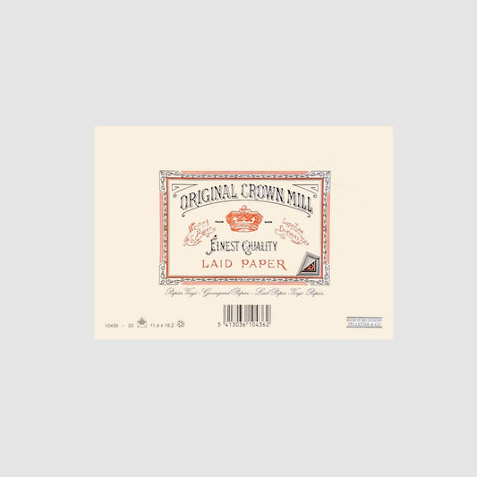 Laid Paper Envelopes 25 Pack – C6 Cream - Original Crown Mill