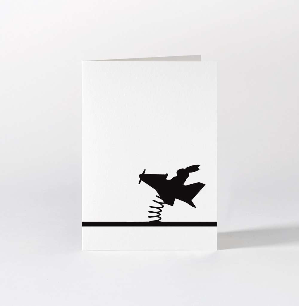 HamMade Bunny Card - Flying Rabbit
