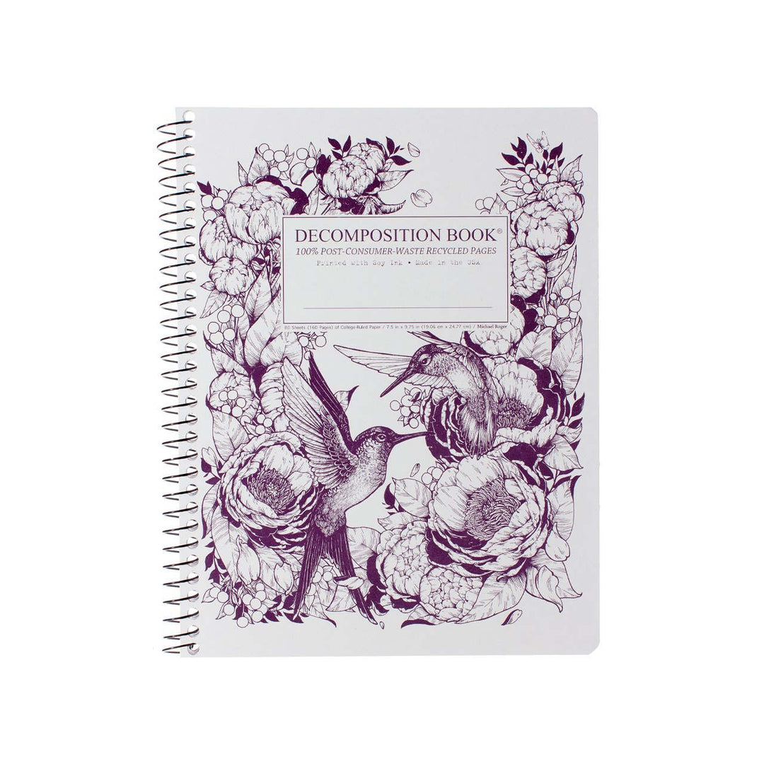 Decomposition Book - Large Notebook - Ruled - Hummingbirds