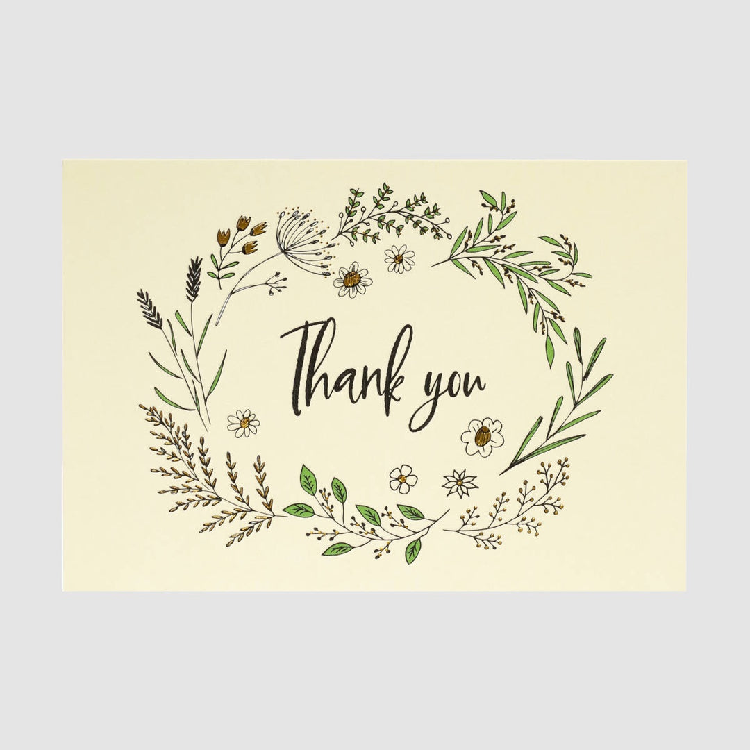 Boxed Thank You Note Cards - Native Botanicals