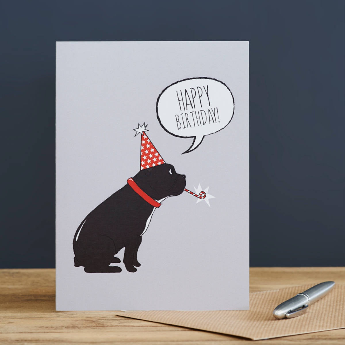 Happy Birthday Card - French Bulldog -Sweet William