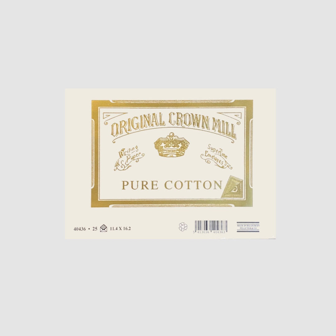 Pure Cotton Envelopes 25 Pack - C6 - Original Crown Mill