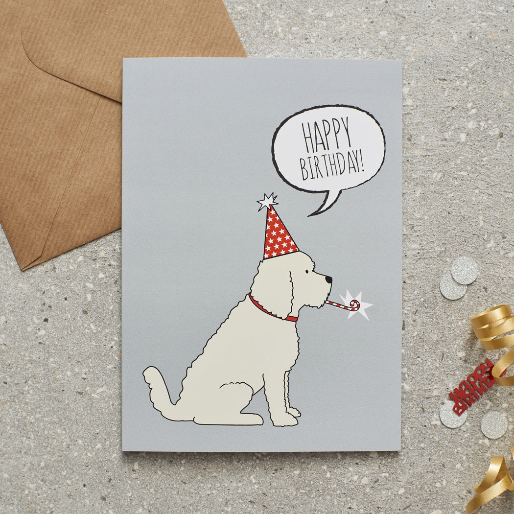 Card - Apricot Labradoodle/Cockapoo Happy Birthday