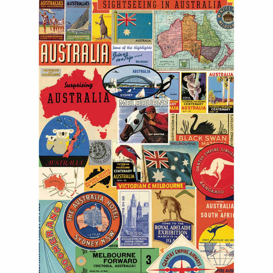 Cavallini & Co Poster - Australia Collage