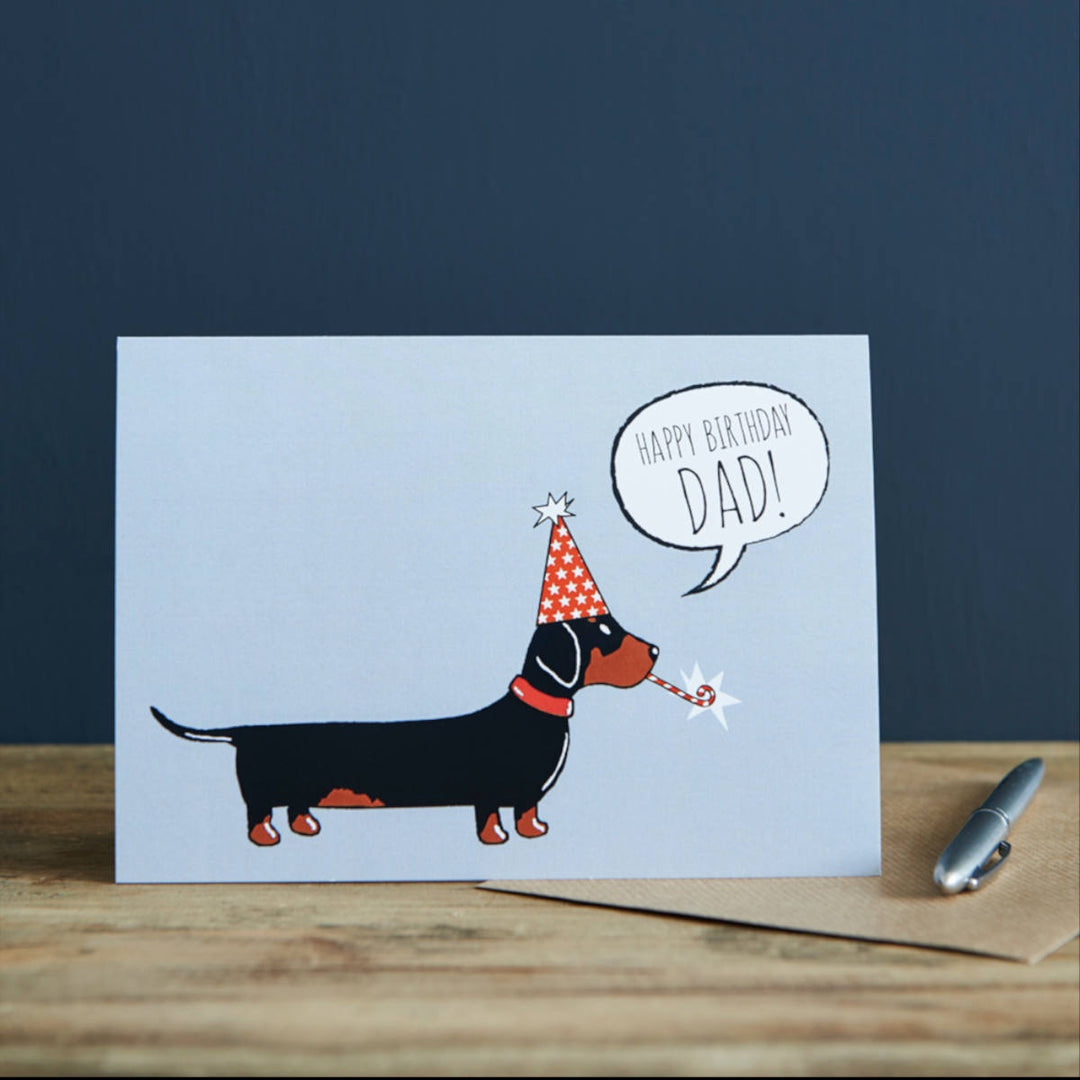 Card - Dachshund Happy Birthday Dad