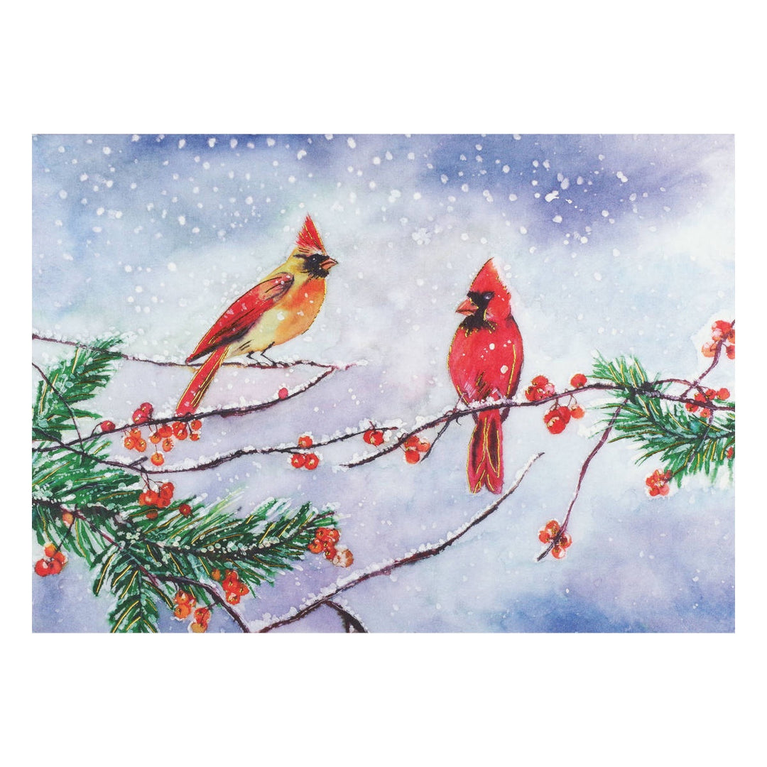 Deluxe Boxed Christmas Cards Cardinals and Berries Paper Republic