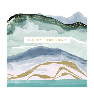 Natural Phenomenon Card - Happy Birthday Watercolour