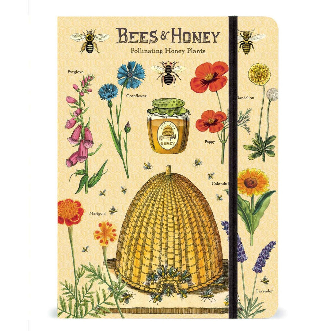 Cavallini Large Notebook - Bees And Honey